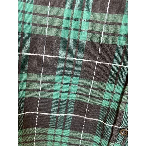 I Joah green/black plaid button down long sleeve hoodie shirt, Women's S - Picture 5 of 5